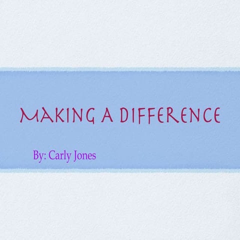 Make a difference