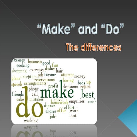 Make and do (the differences)