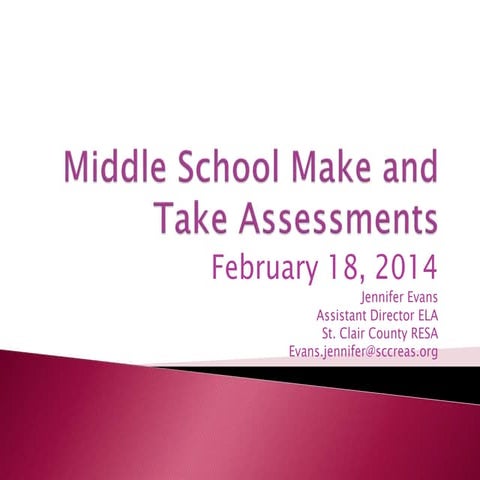 Make and take assessments feb 18