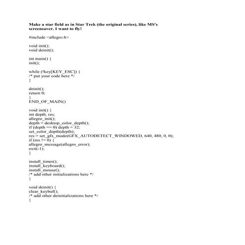 Make a star field as in Star Trek (the original series)- like MS's.docx