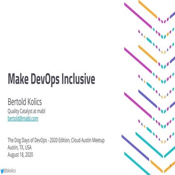 Make DevOps inclusive
