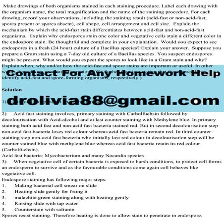 Make drawings of both organisms stained in each staining procedure. L.pdf