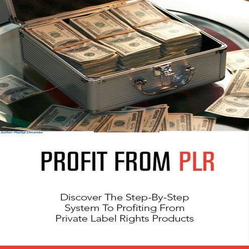 Make Good Money Online by Selling PLR Products.....
