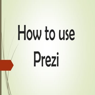 Make impressive presentations with Prezi