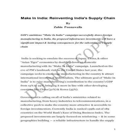 Semiconductor Supply Chain Challenges in India - Orbit & Skyline | PDF