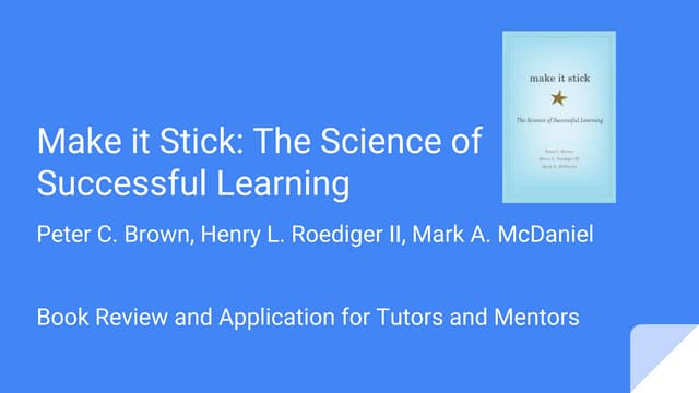 Make it Stick Presentation