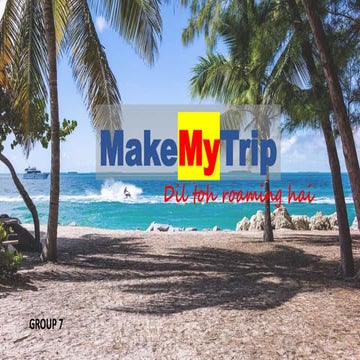 Marketing Strategy - MakeMyTrip