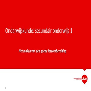 Maken van een lesvoorbereiding 