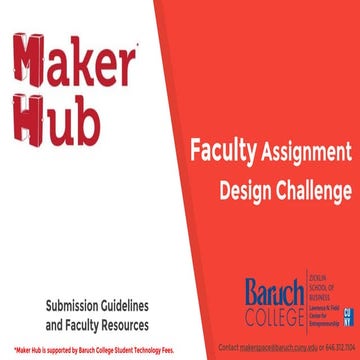 Maker Hub Faculty Assignment Design Challenge Guide