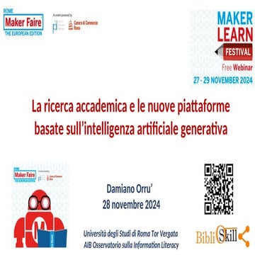 biblioSkill al Maker learn festival 2024