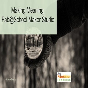 Fab@School Maker Studio Webinar