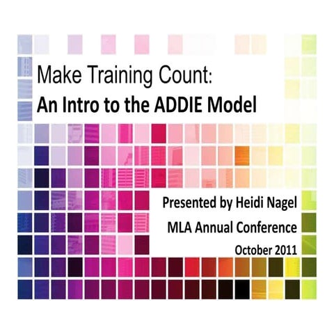 Make Training Count:  An Intro to the ADDIE Model