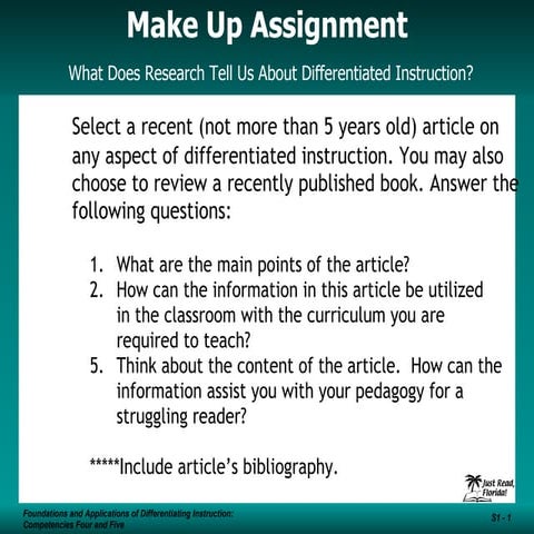 Make Up Assignment