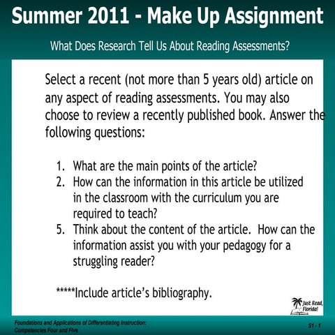 Make Up Assignment