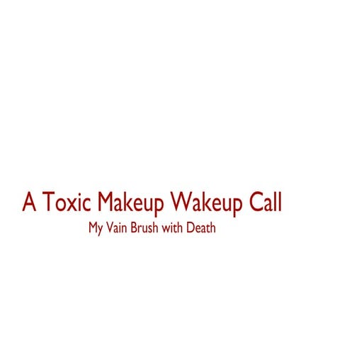 My Toxic Makeup Wakeup Call