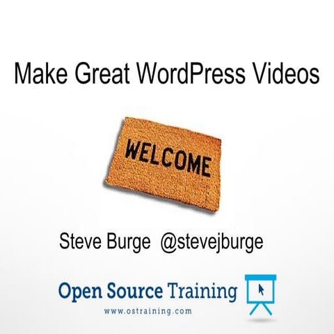 Make WordPress Tutorial Videos