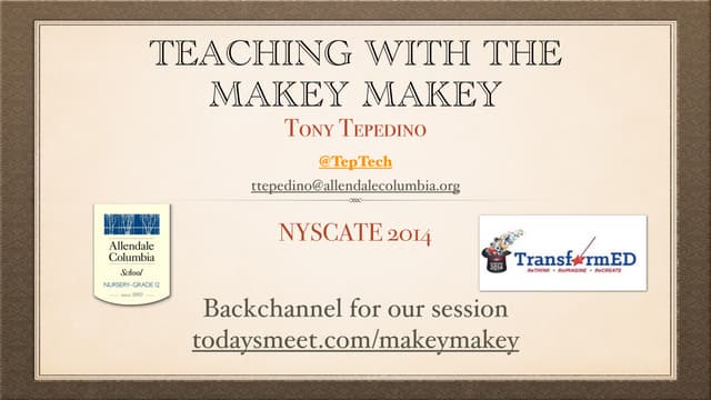 Makey Makey NYSCATE 2014