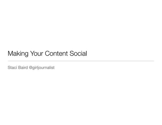 Making your content social