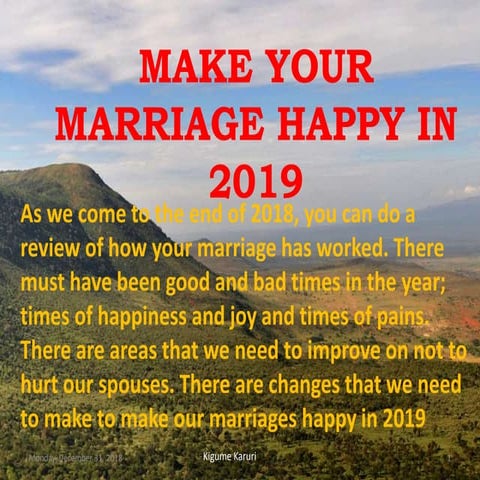 Make Your Marriage Happy in 2019