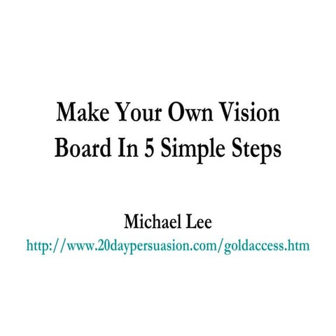 Make Your Own Vision Board In 5 Simple Steps
