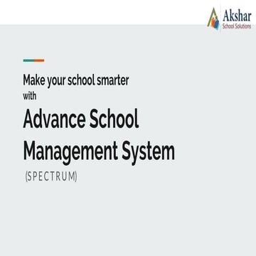Make your school smarter with advance school management system