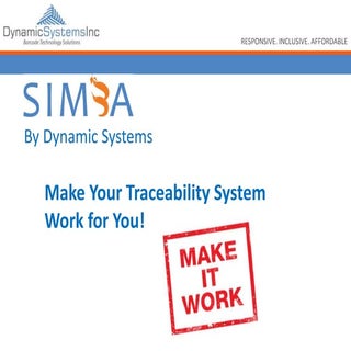 Make your traceability system work ...