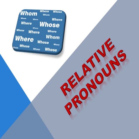 Relative pronouns