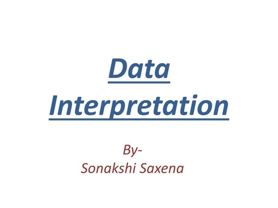 Data analysis and Interpretation | PPTX