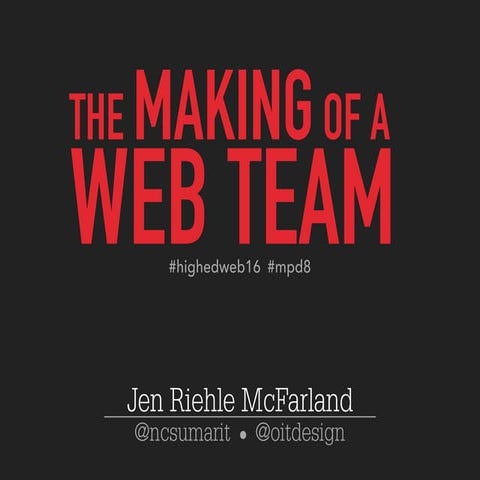 The Making of a Web Team