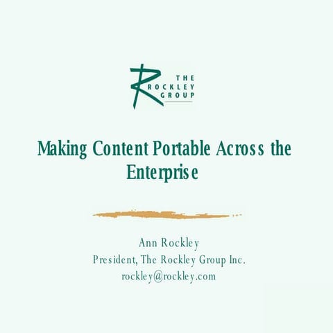 Making Content Portable