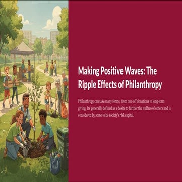 Making Positive Waves: The Ripple Effects of Philanthropy | PDF
