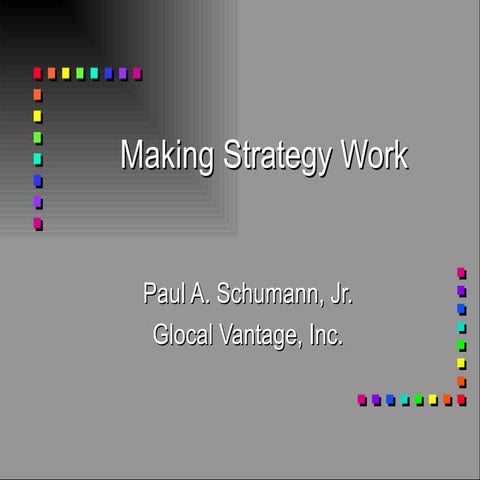Making Strategy Work