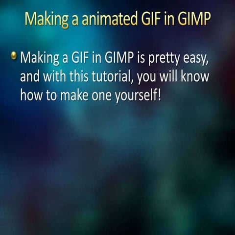 Making a animated GIF in GIMP.
