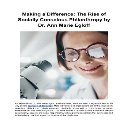 Making Positive Waves: The Ripple Effects of Philanthropy | PDF