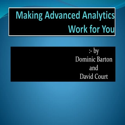 Insight and Action: Making Your Data Work for You | PPTX