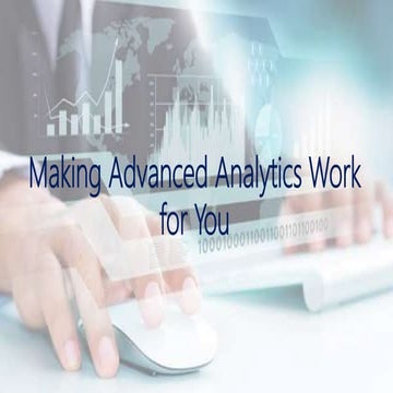 Making advanced analytics work for you