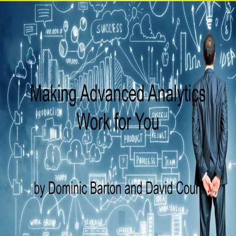 Making advanced analytics work for you