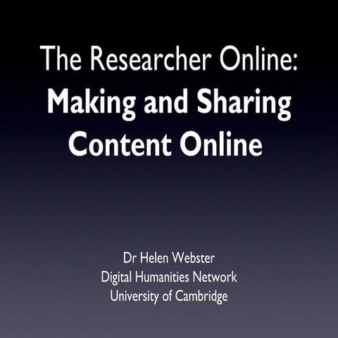 Making and sharing content online