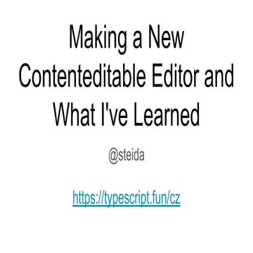 Daniel Steigerwald: WYSIWYG je šik! (když funguje)