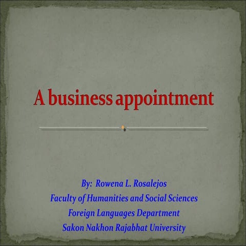 Making appointment