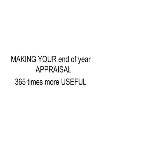 Making appraisals useful