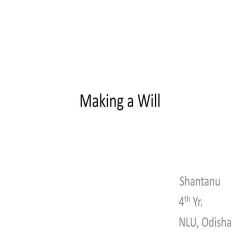 Making a will