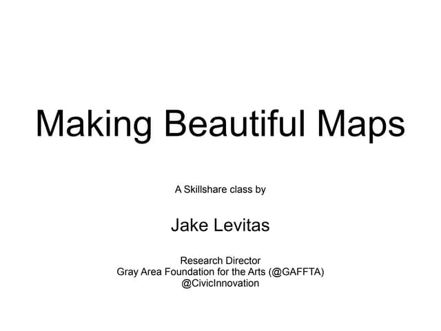 Making Beautiful Maps: Oct 5 2011