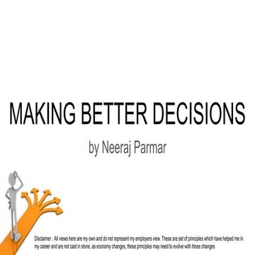 Webinar Deck: Make Efficient Career Choices by Neeraj Parmar