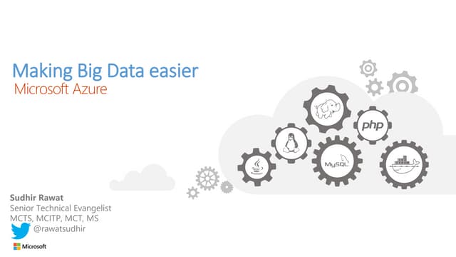 Sudhir Rawat, Sr Techonology Evangelist at Microsoft SQL Business Intelligenc...