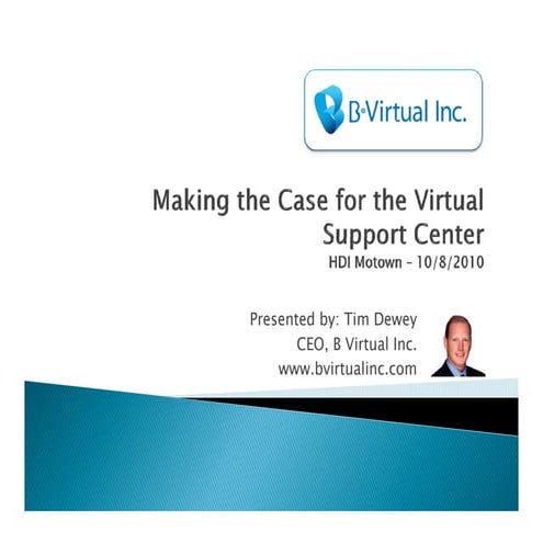 Making case for a virtual support center