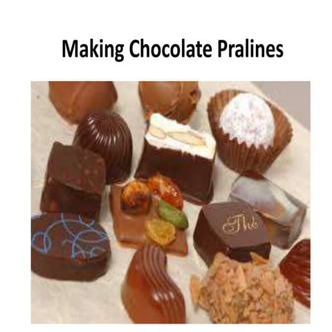 Making chocolate pralines