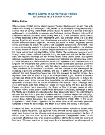 Making claims in contentious politics