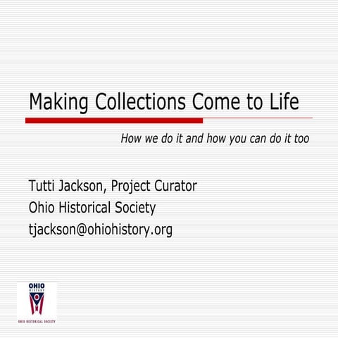 Creating Exhibits for NHD-OH | PPT