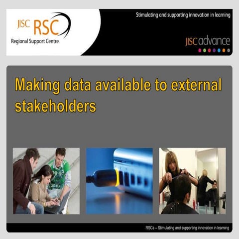 Making data available to external stakeholders